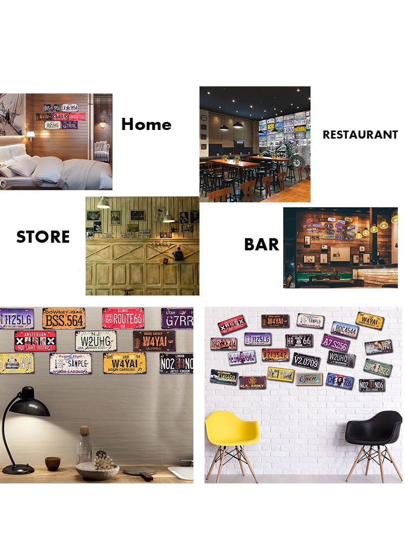 6x12 Inches Vintage Feel Metal Tin Sign Plaque for Home Bathroom and Restaurant Wall Decor Car Vehicle License Plate Souvenir - Image 3